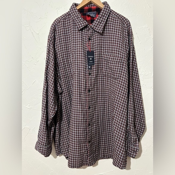 Cremieux Classic Fit Buffalo Plaid Reversible Long Sleeve Woven Shirt Sz 3XB - Picture 11 of 16